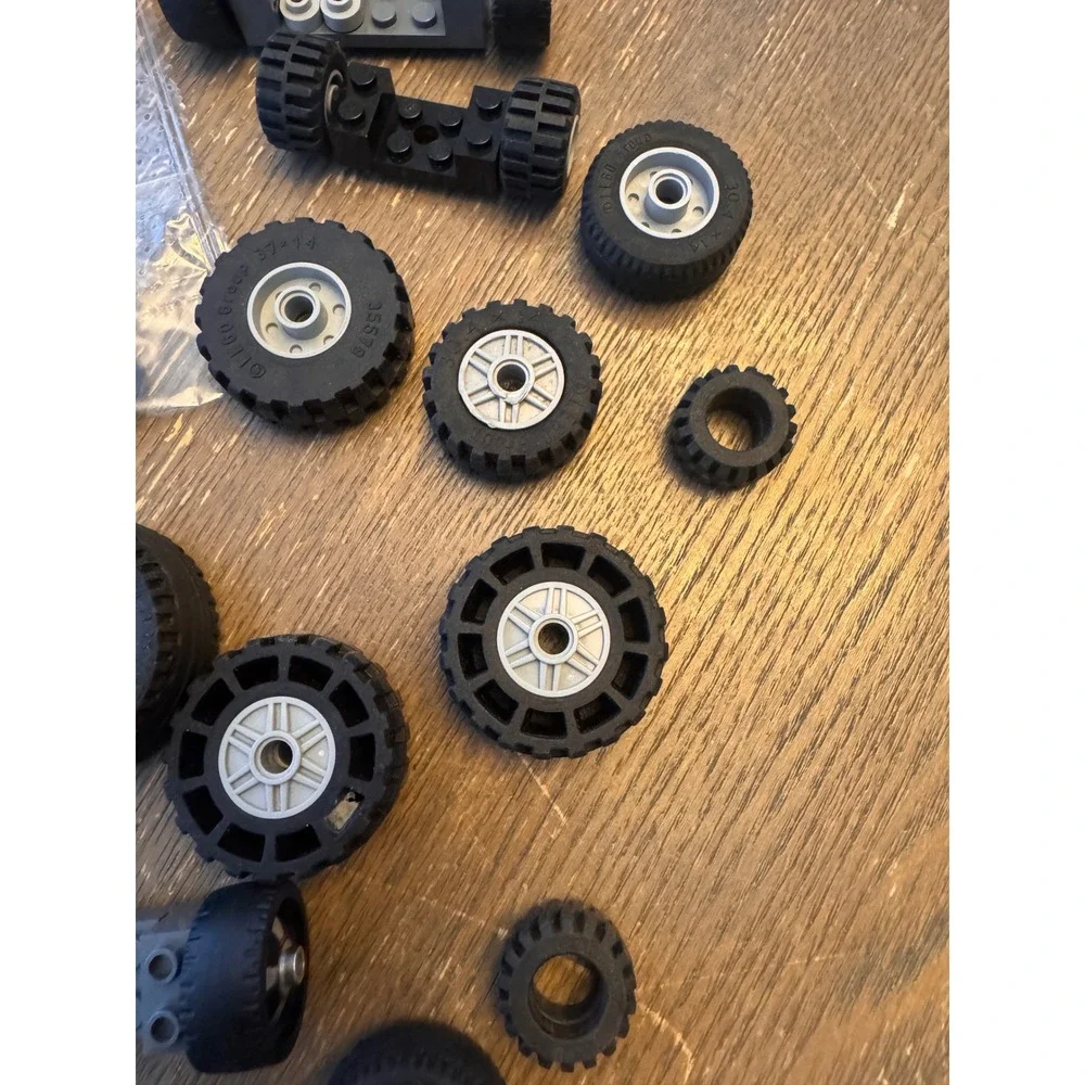 LEGO Wheels Tires Axles Vehicle Chassis Parts Mixed Bulk Lot